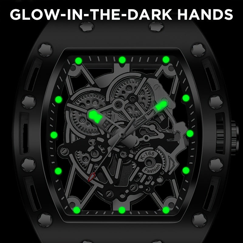 Men's Sporty Fashion Quartz Watch, Trendy Hip-Hop Style with Large Dial