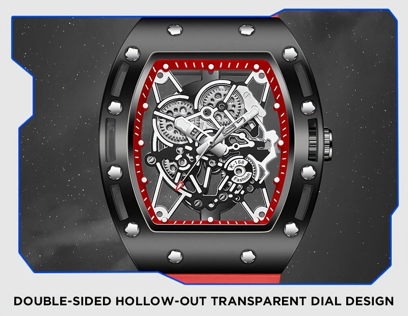 Men's Sporty Fashion Quartz Watch, Trendy Hip-Hop Style with Large Dial