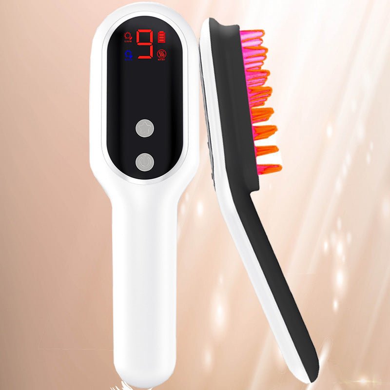 Electric Head Massager Magnetic Therapy Hair Growth Comb Blue Red Light Scalp Massage Brush Relieve Fatigue Pressure LED
Display