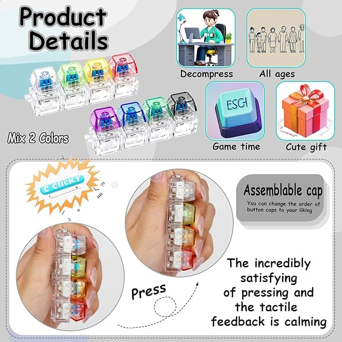 Mini Mechanical Keyboard Keychain